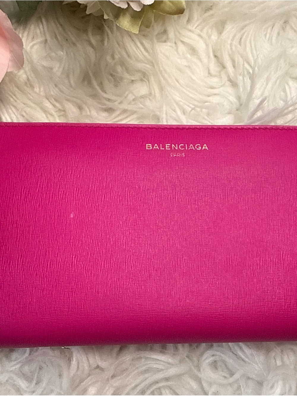 Vintage- Balenciaga Fuchsia Zip Wallet - Picture 2 of 9